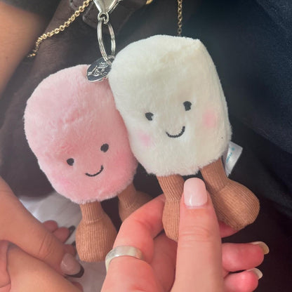 Marshmallow plush keychain - 10 cm