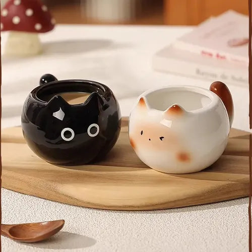 Kawaii Chubby Cat Ceramic Mugs
