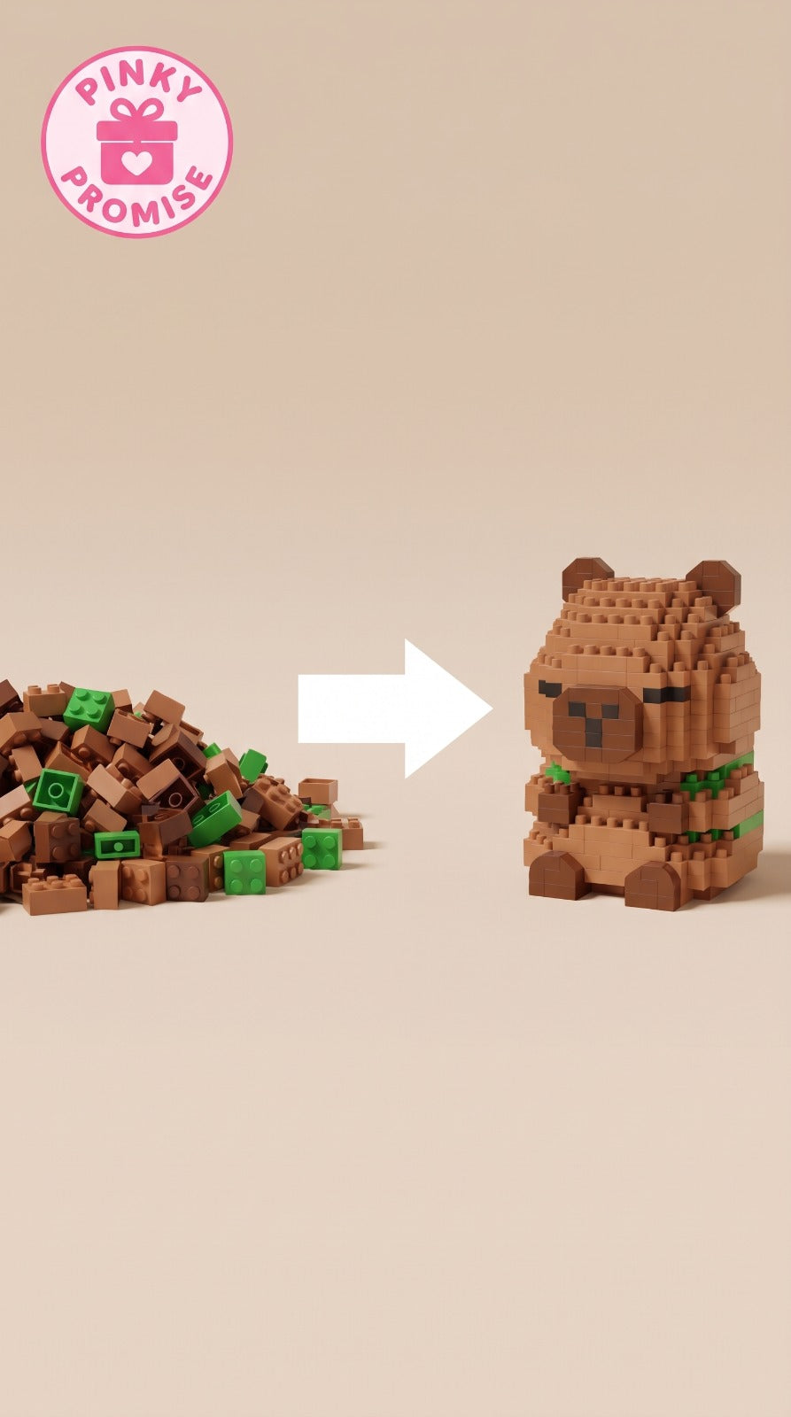 Capybara Micro-Brick Building Figure – 312pcs Collectible Toy