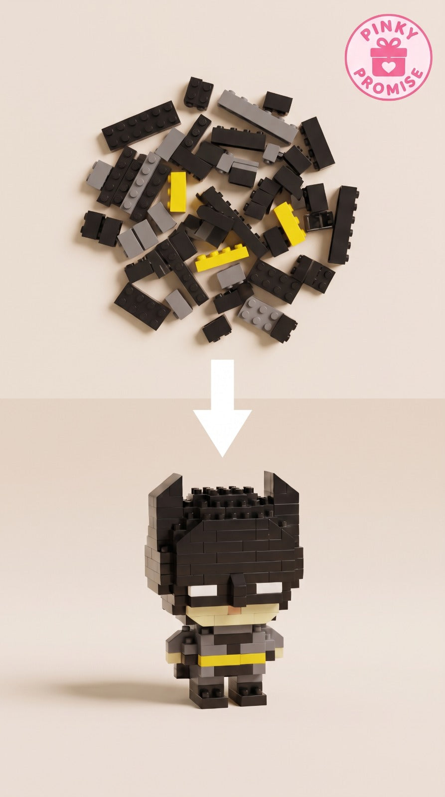 Chibi Batman Micro-Brick Building Figure – 169pcs Collectible Superhero Toy