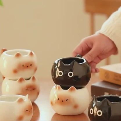 Kawaii Chubby Cat Ceramic Mugs