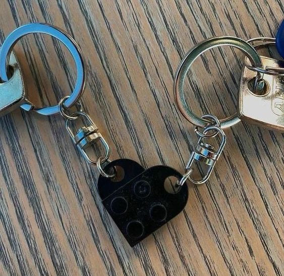 black heart keychains