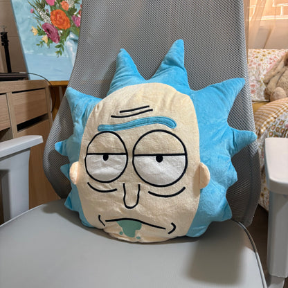 Rick & Morty Rick Sanchez Face Plush Pillow – Decorative Throw Cushion -40 cm