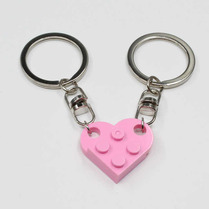 Pink heart keychain