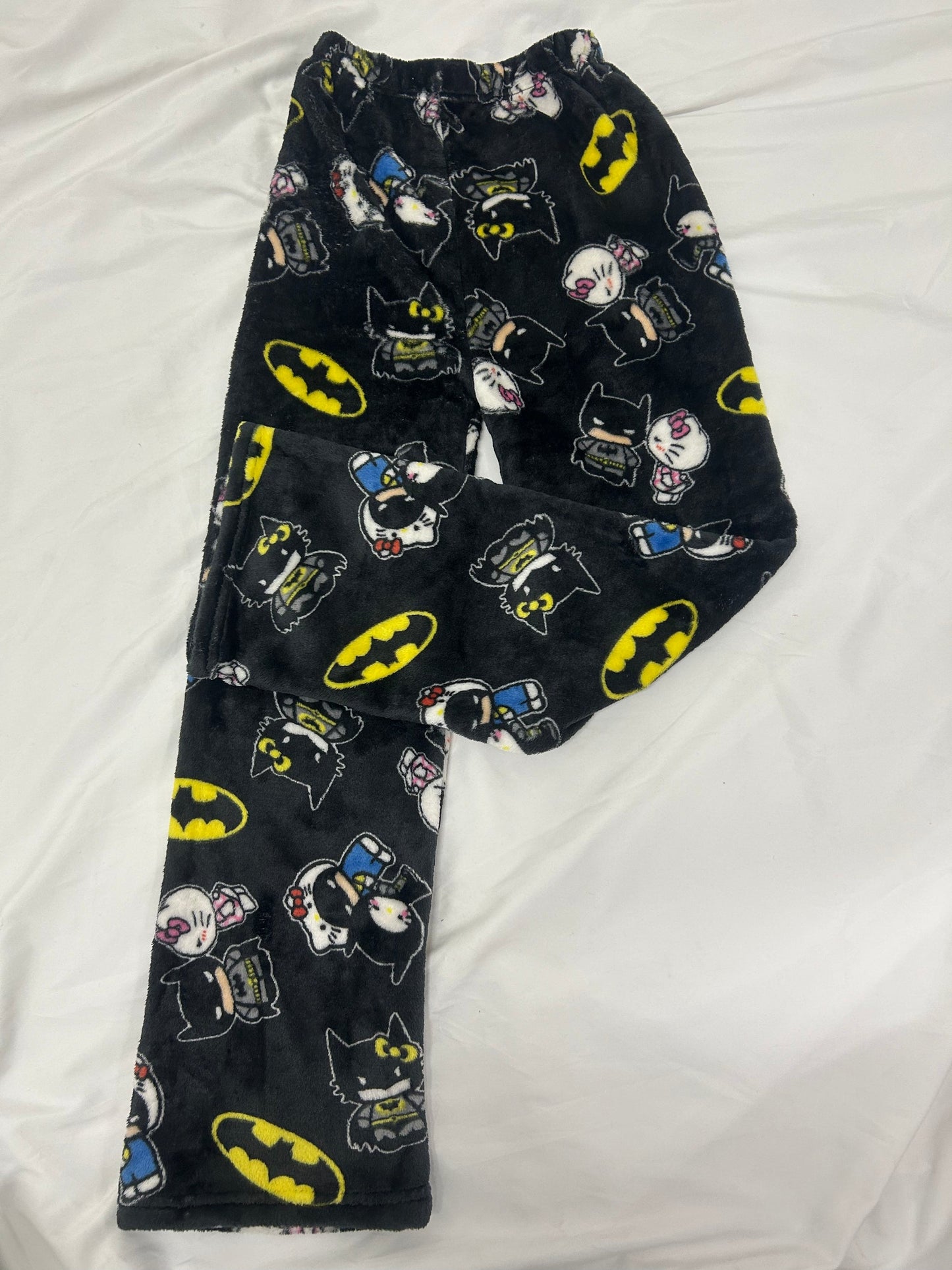 Batman hello kitty pajama pants (winter material)(خامة شتوية)