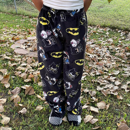 Batman hello kitty pajama pants (winter material)(خامة شتوية)