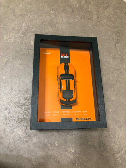 Mustang Shelby GT500 3D Shadow Box Wall Art (Orange) – 32cm x 23cm