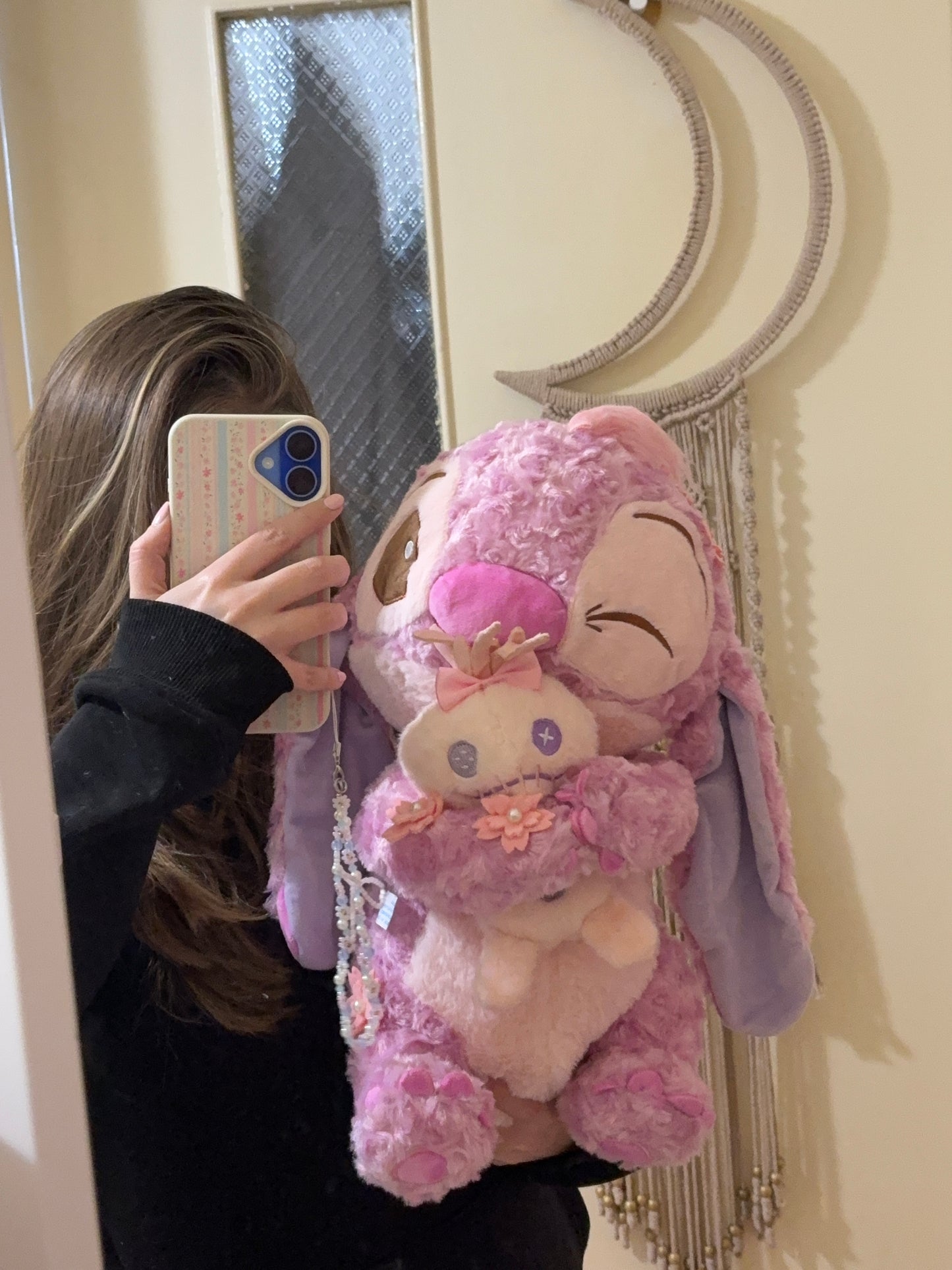 pink stitch ( angel ) plush toy - 40 cm