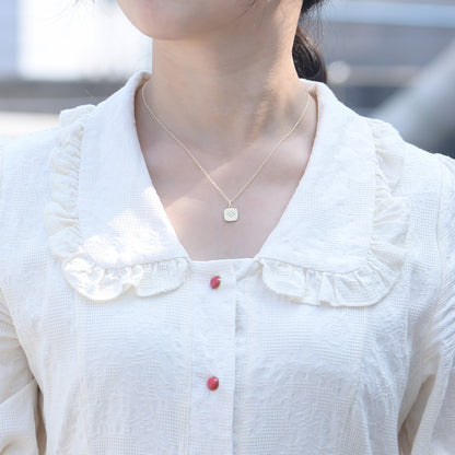 Starburst Compass Pendant Necklace - Gold Plated 925 Sterling Silver