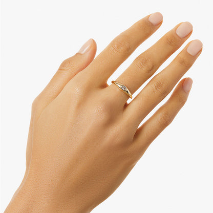 Bezel Marquise Solitaire Ring – 925 Sterling Silver, Gold Plated