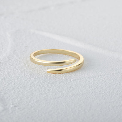 Wraparound Spiral Ring – 925 Sterling Silver, Gold Plated