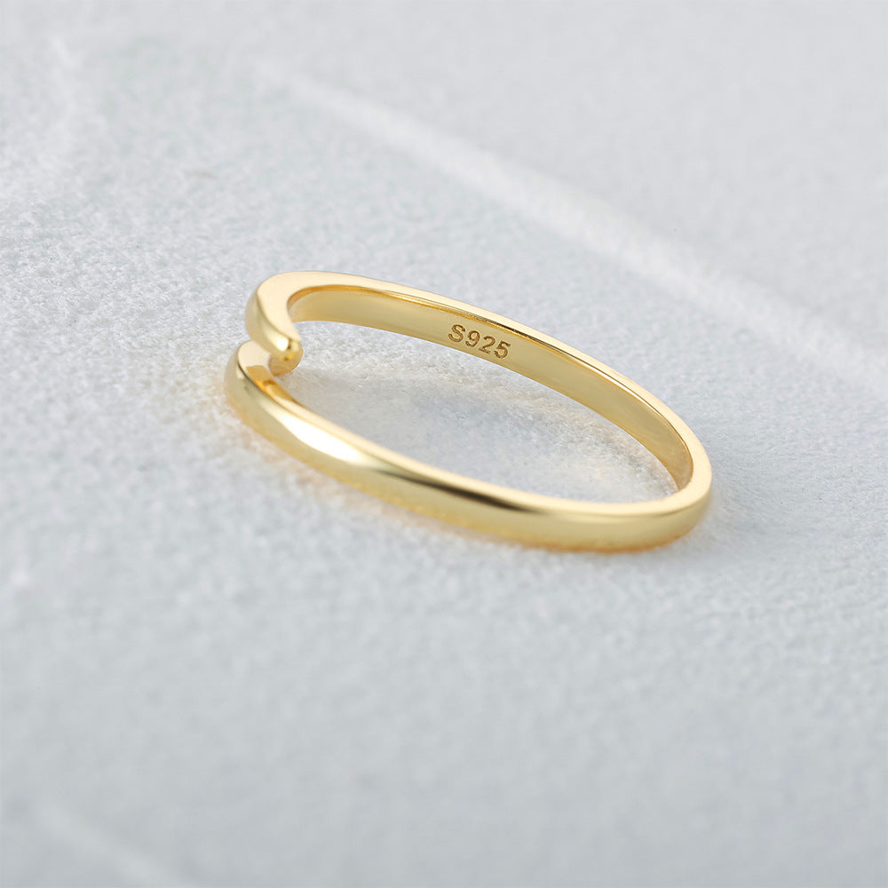 Wraparound Spiral Ring – 925 Sterling Silver, Gold Plated