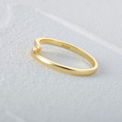 Wraparound Spiral Ring – 925 Sterling Silver, Gold Plated