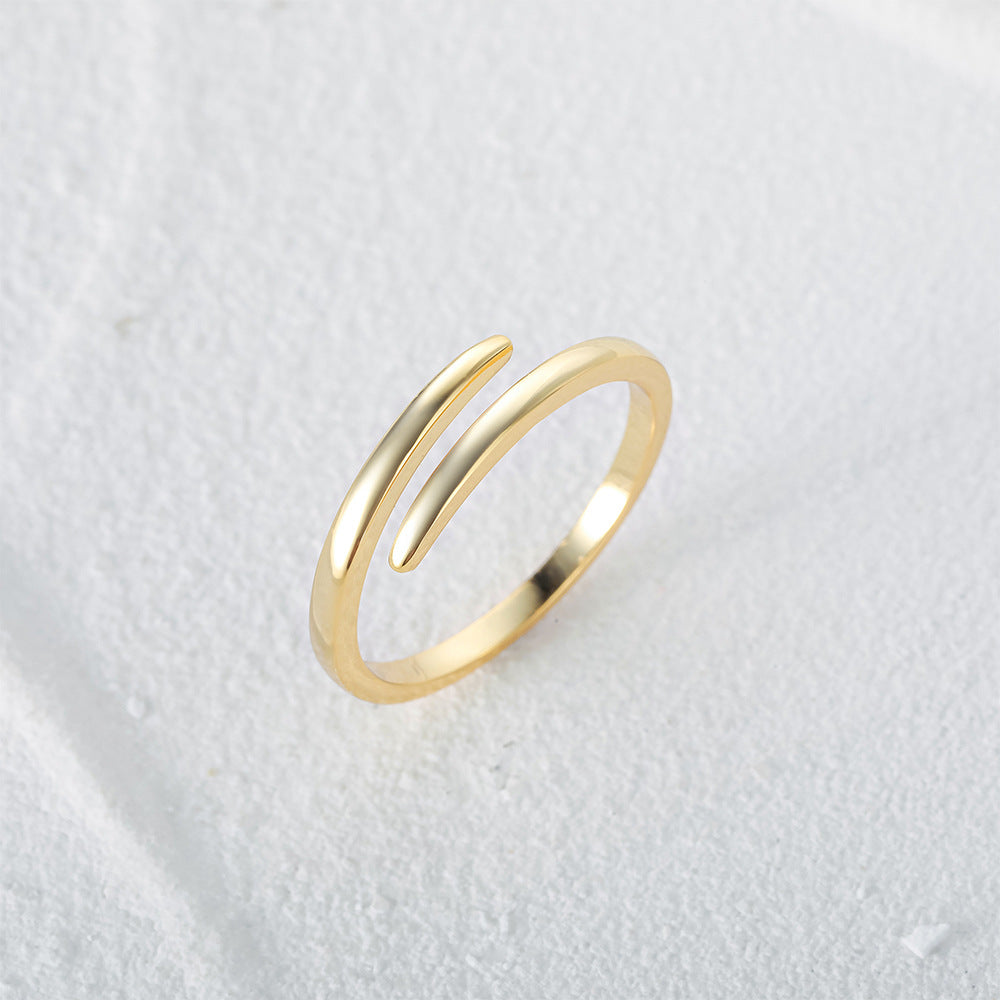 Wraparound Spiral Ring – 925 Sterling Silver, Gold Plated