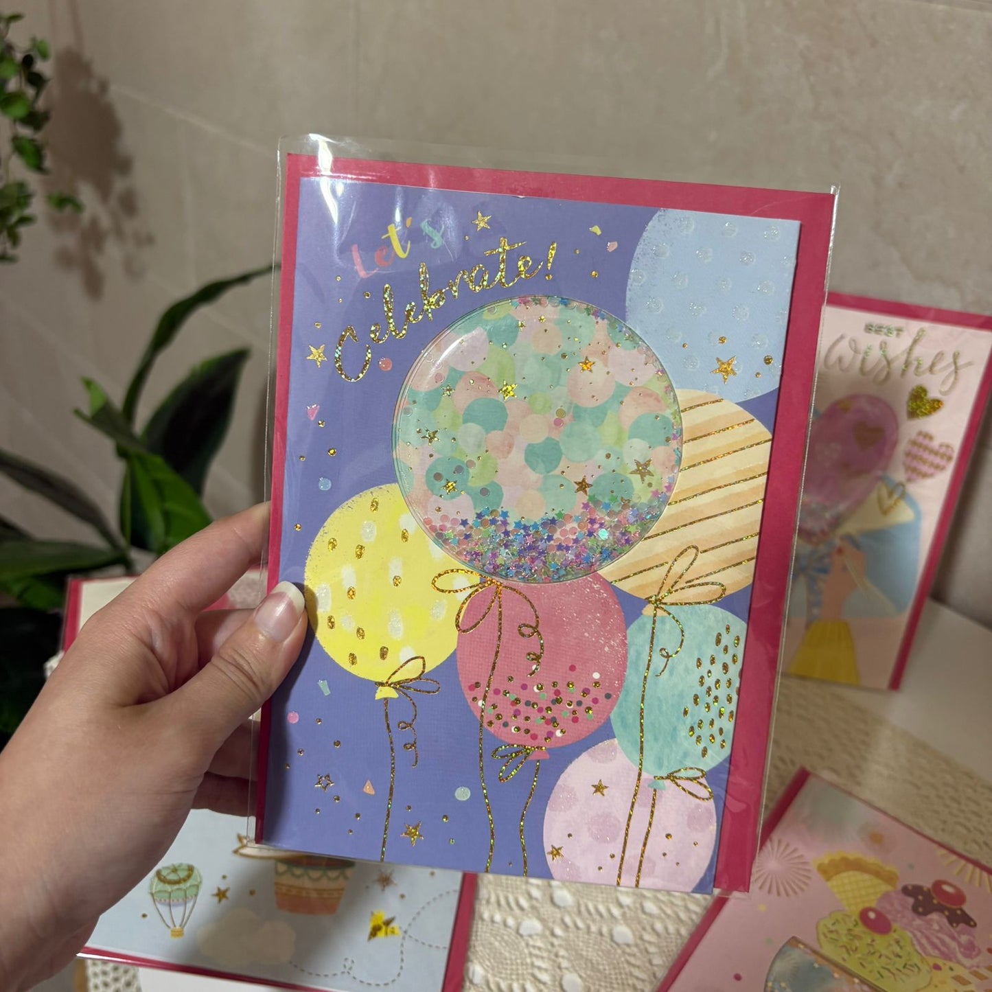 Colorful shaker Cards