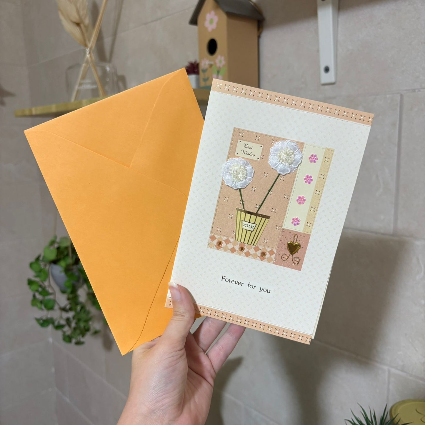Orange Floral card