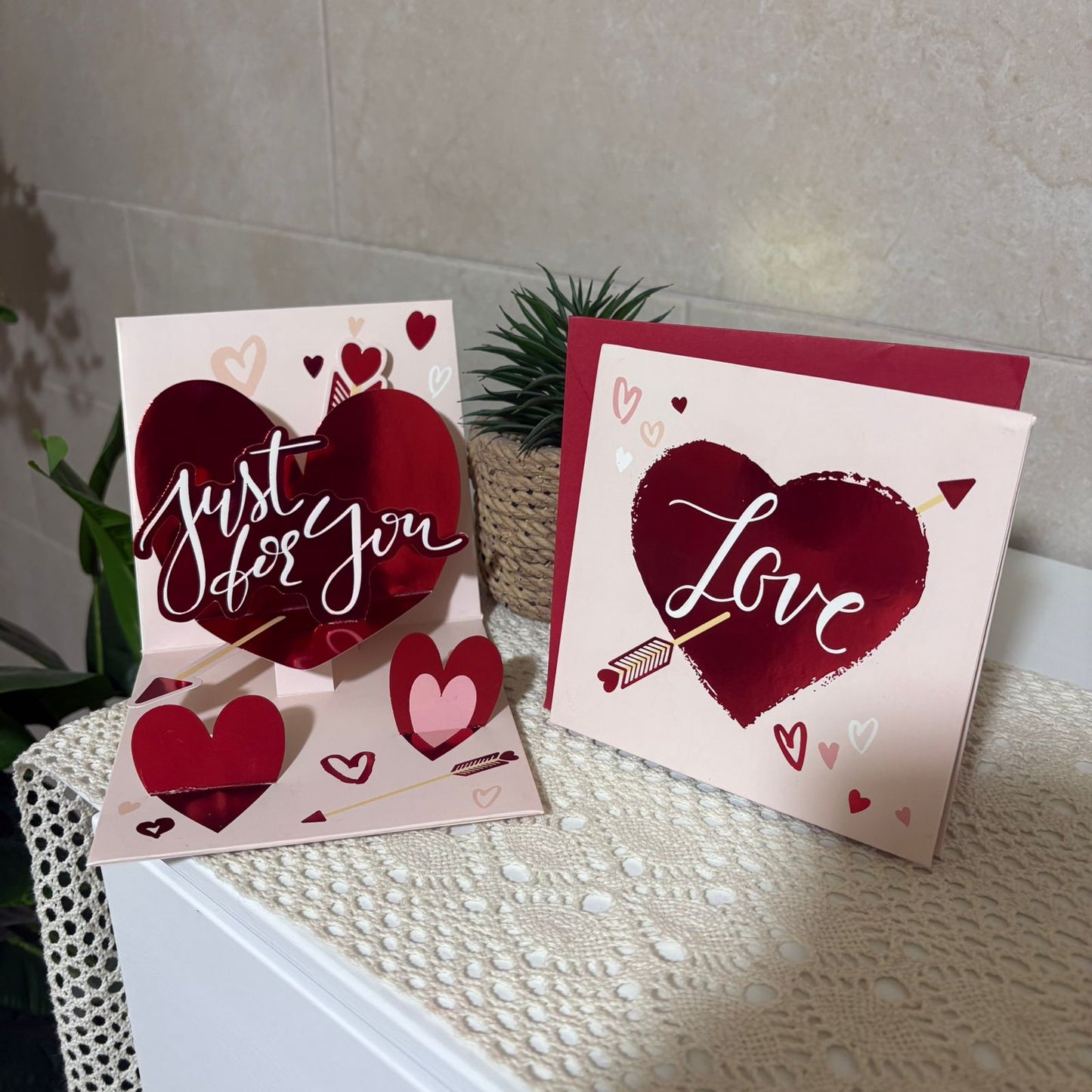Red Hearts Love Pop Cards