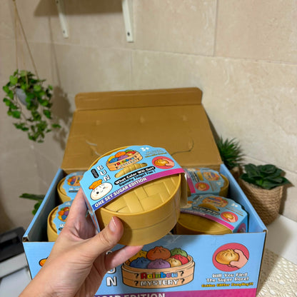Glitter Dumpling Squishy Toy with Steamer Basket - Blind Box