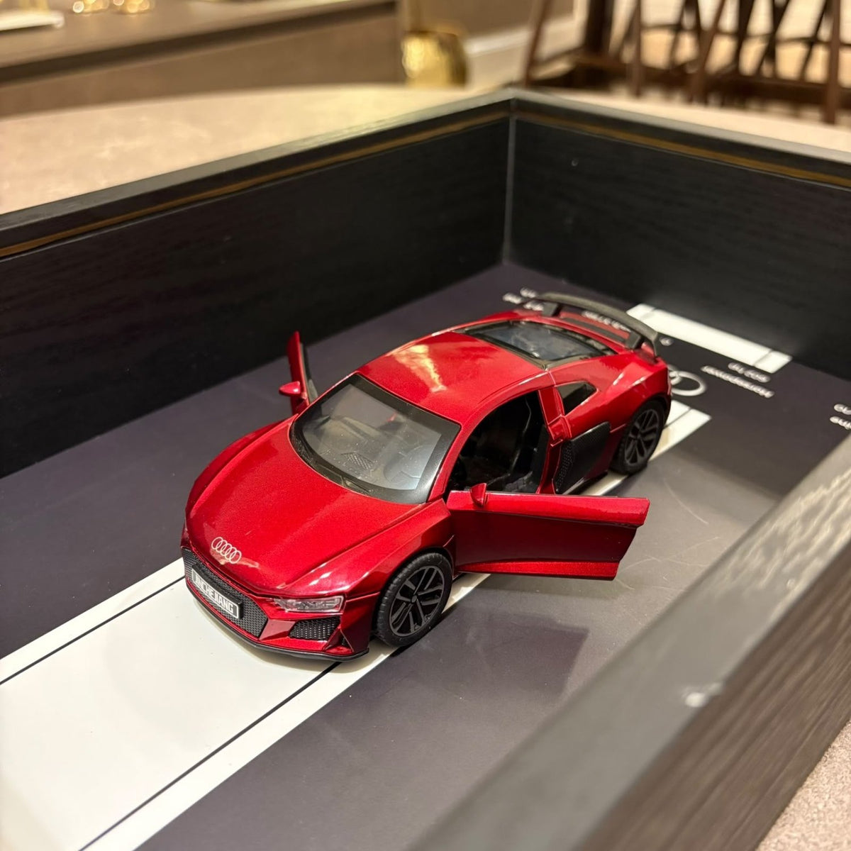 Audi R8 3D Shadow Box Wall Art - Red - 32cm x 23cm - Pinky Promise