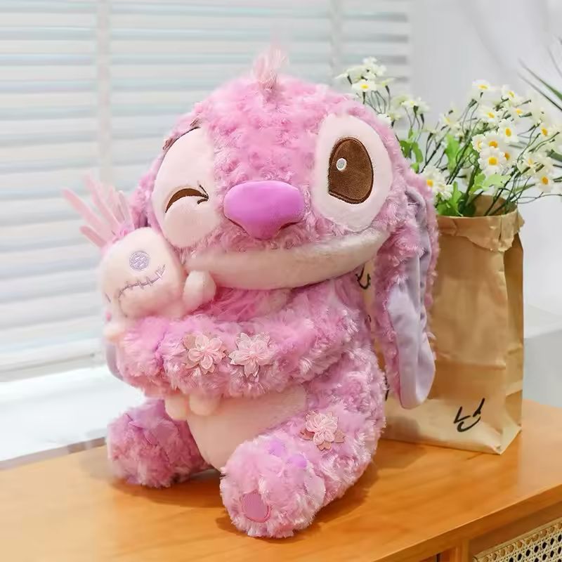 pink stitch ( angel ) plush toy - 40 cm