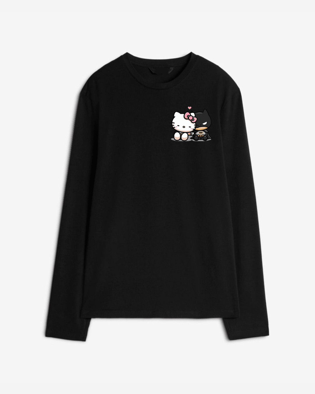 Batman and Hello kitty Long Sleeve Cotton T-shirt | Pinky Promise