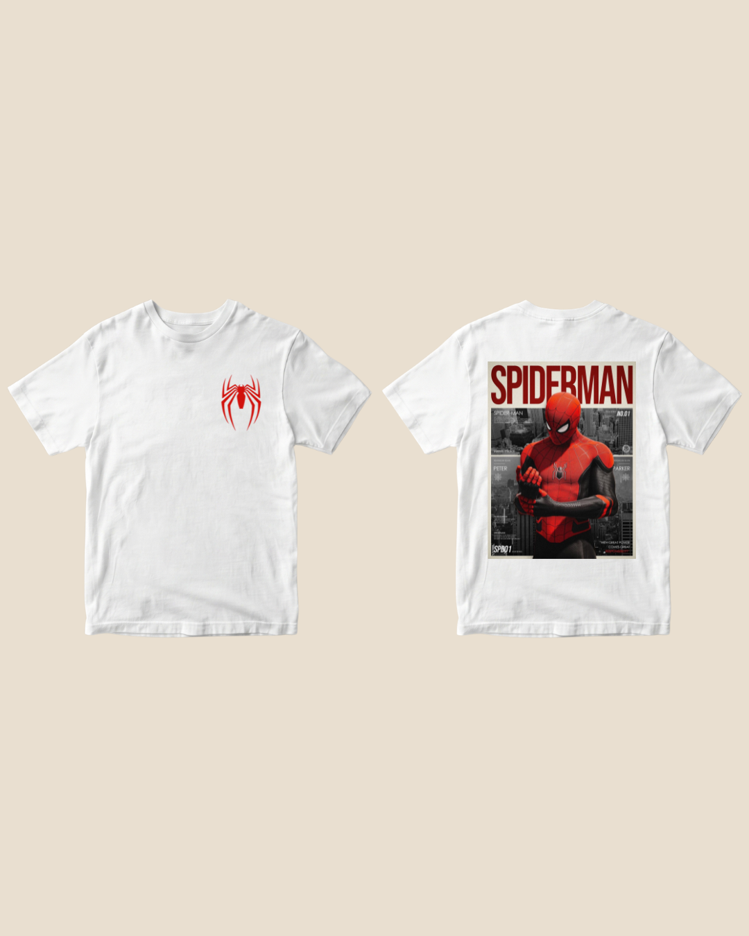 spiderman T-shirt - front and back