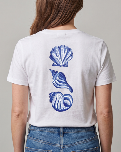 Blue Shells T-shirt - Front and back
