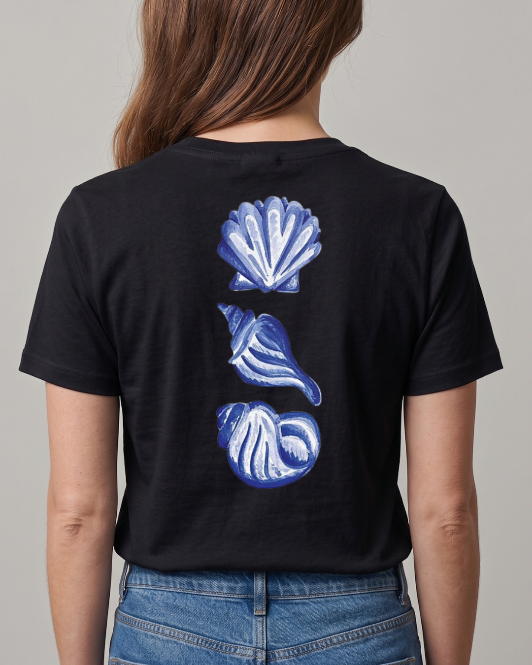 Blue Shells T-shirt - Front and back