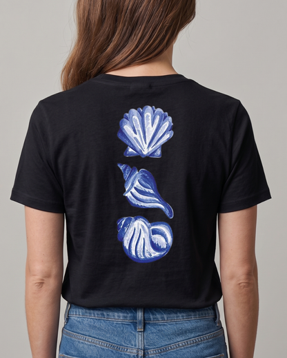 Blue Shells T-shirt - Front and back