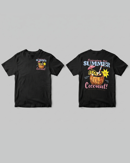 Coconut Summer T-shirt - Front and back