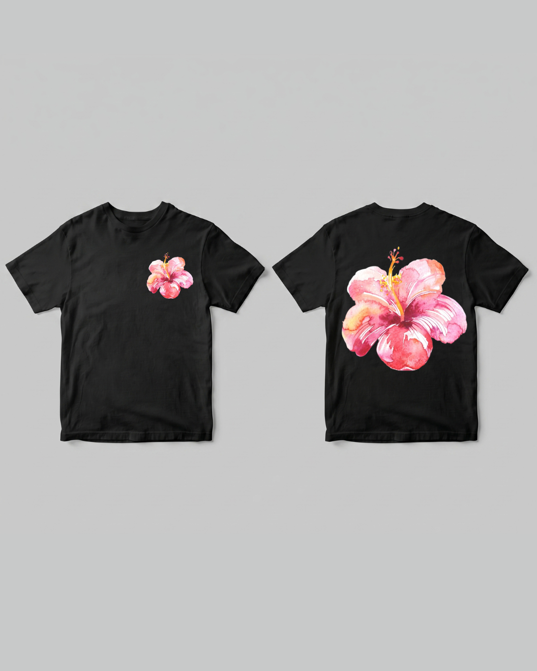 Flower Summer T-shirt - Front and back