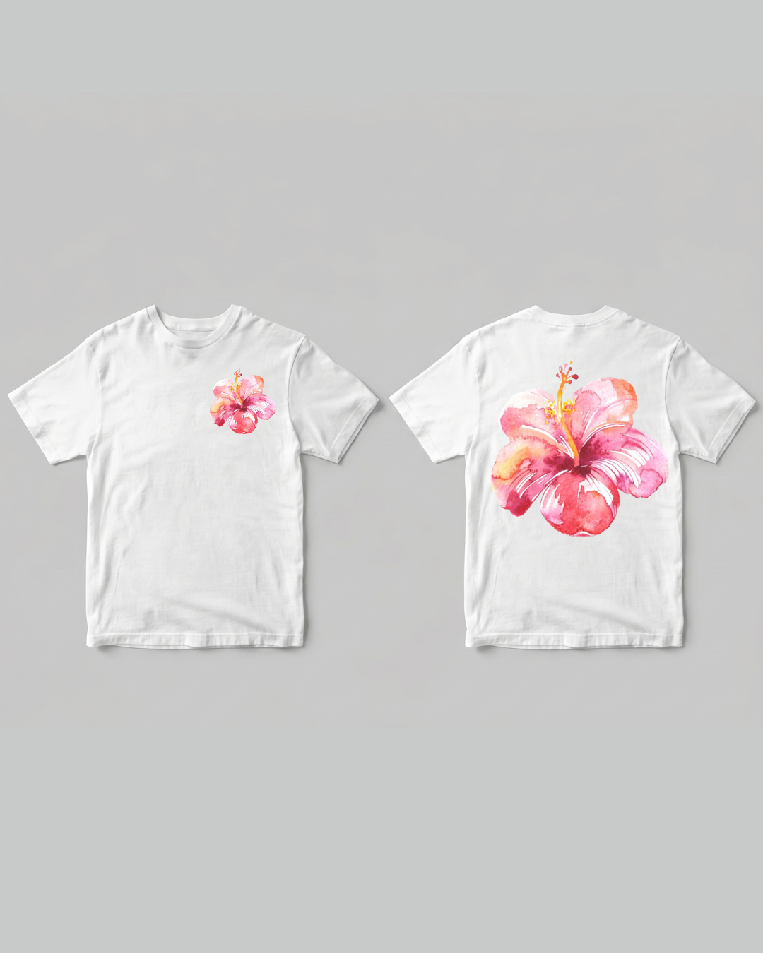 Flower Summer T-shirt - Front and back
