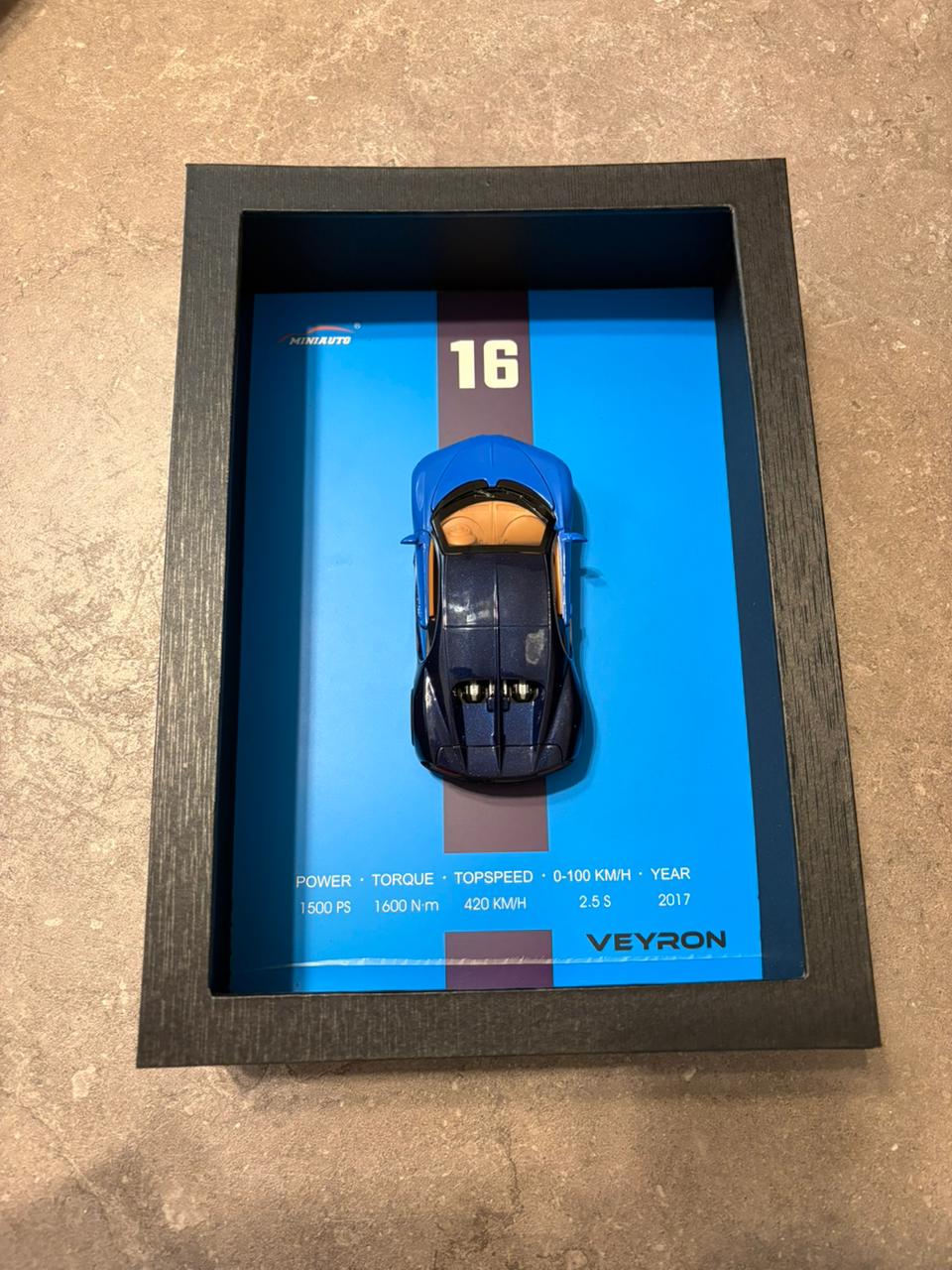 Blue Bugatti Veyron 3D Frame  – 32cm x 23cm - Photo 5 | Pinky Promise