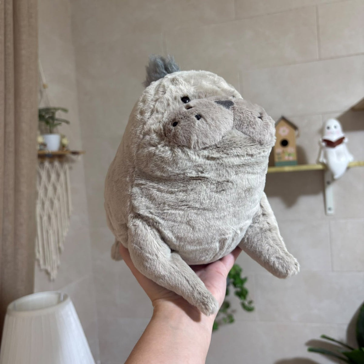 Cute Seal Plush Toy – Soft Chubby Sea Lion Stuffed Animal & Bedroom Decor - 30 cm - Pinky Promise