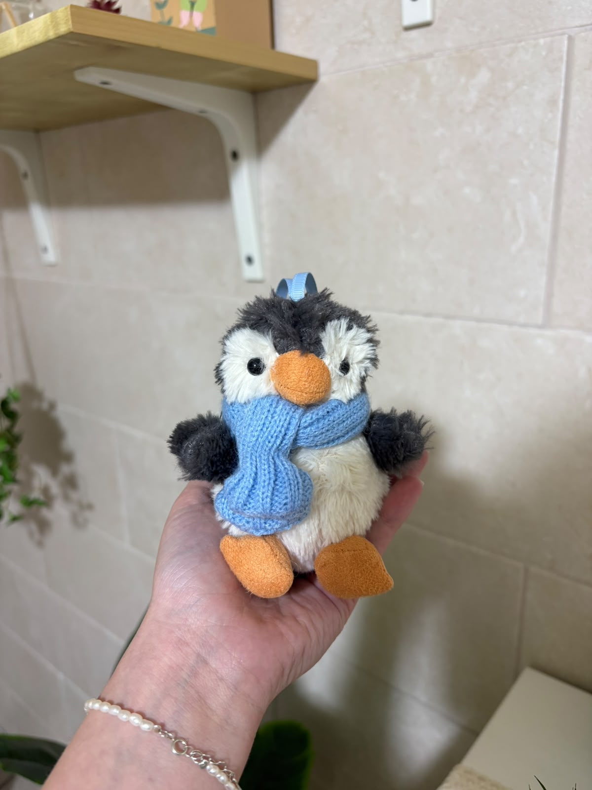 Penguin plush keychain - 10 cm