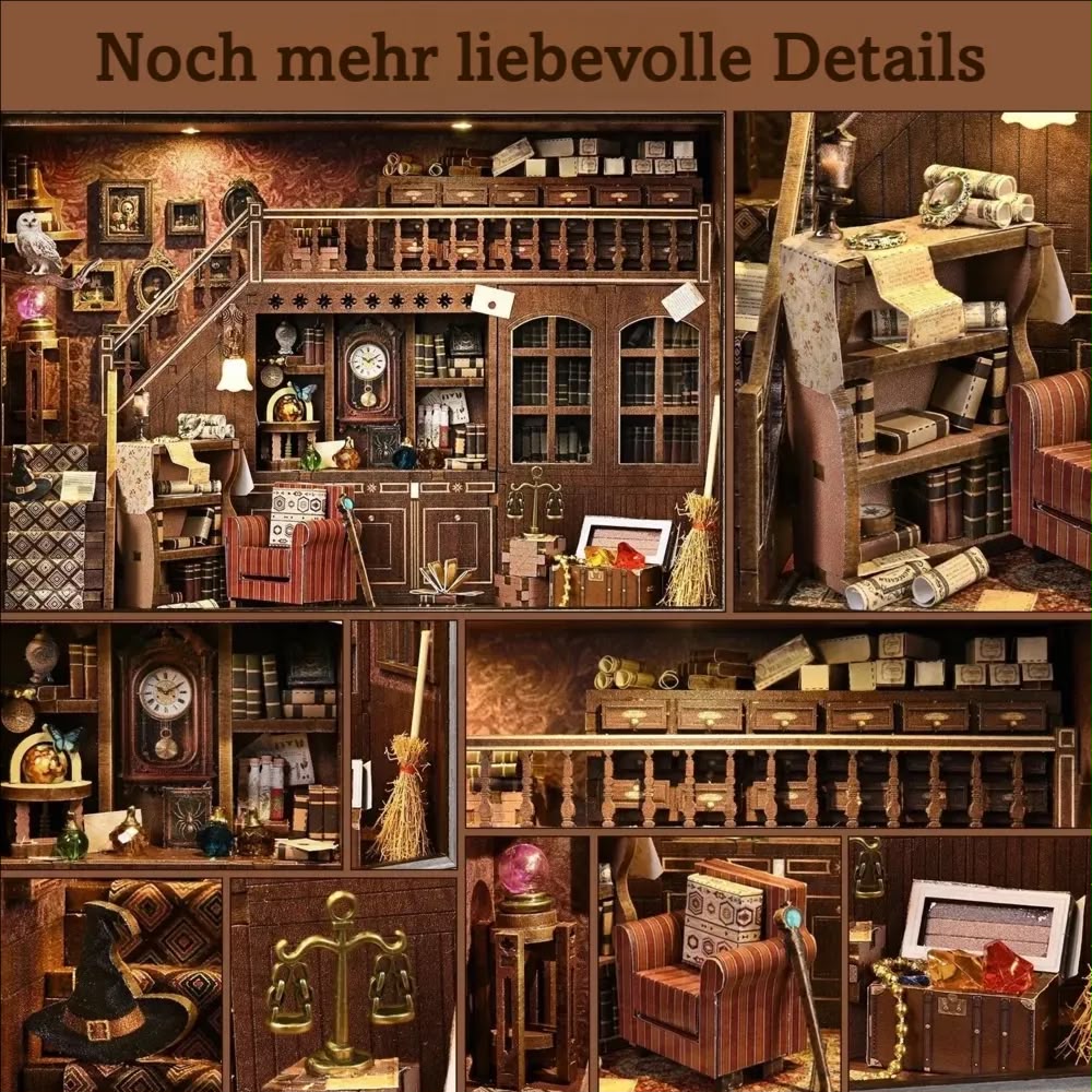 DIY Harry Potter Secret Attic Miniature Kit – 3D Light-Up Wall Frame Nook Craft - Pinky Promise