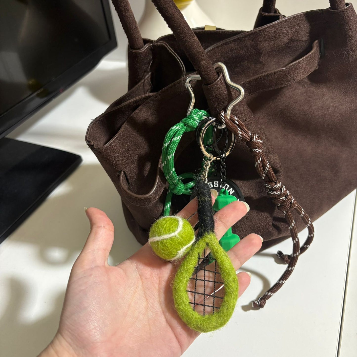 Tennis and Gym Theme Keychain Set