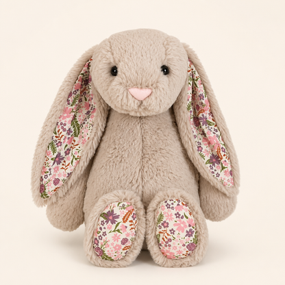 Floral Bunny plush - Biege - 30 cm | Pinky Promise