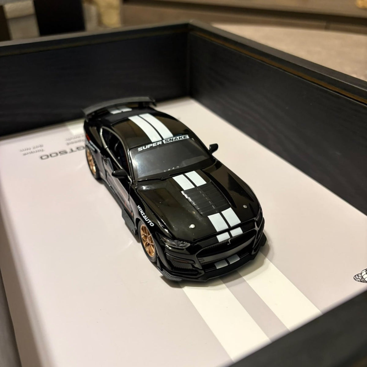 Ford Mustang Shelby GT500 3D Shadow Box Wall Art - Black - 32cm x 23cm - Pinky Promise
