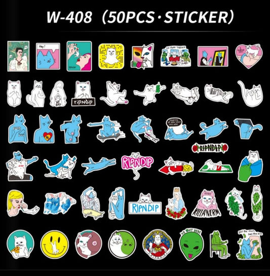 Buy funny cat stickers at Pinky Promise