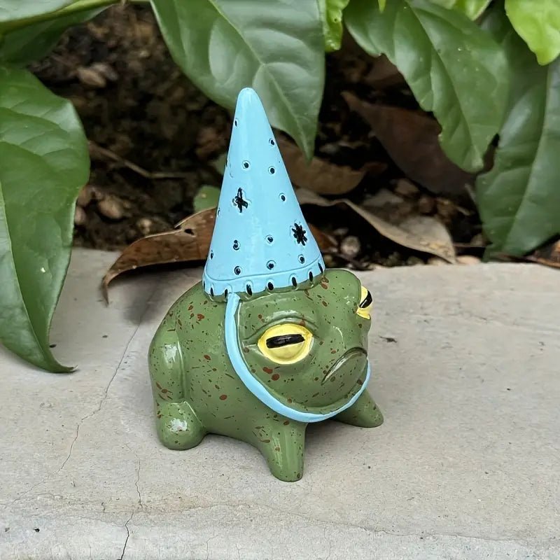 Grumpy Ceramic Frog with Wizard Hat Figurine - Photo 8 | Pinky Promise