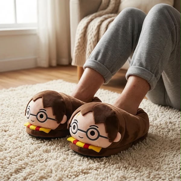Harry Potter Plush House Slippers (Size 35-42) – Soft Plushie Slippers - Pinky Promise