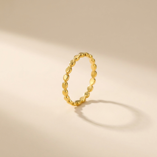 Beaded Dot Eternity Ring - Gold - Studio shot