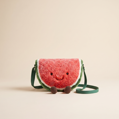 Plush Watermelon Crossbody Bag