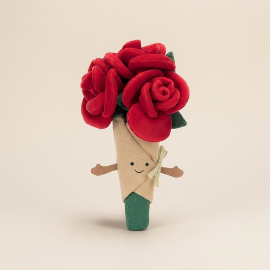Flower / Roses bouquet plush - 30 cm