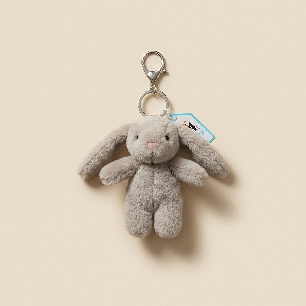 Mini Bunny plush keychain - 10 cm