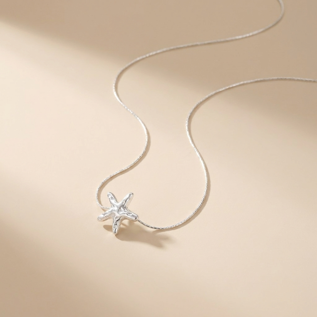 Starfish Pendant Necklace – 925 Sterling Silver