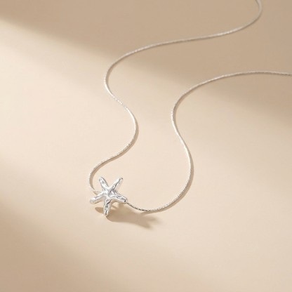 Starfish Pendant Necklace – 925 Sterling Silver
