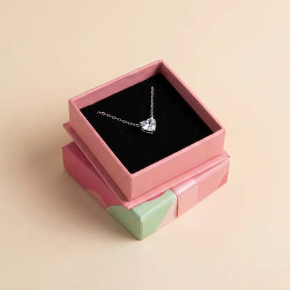 Heart Cut Solitaire Necklace – 925 Sterling Silver