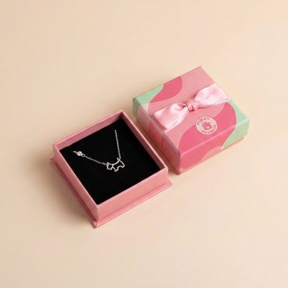 Puppy Outline Necklace - 925 Sterling Silver